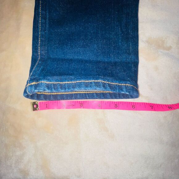 Rag & Bone Jeans Fit 2 Slim Mens Sz 29 Fits 32x34 Dark Blue Whiskering USA - Picture 8 of 14